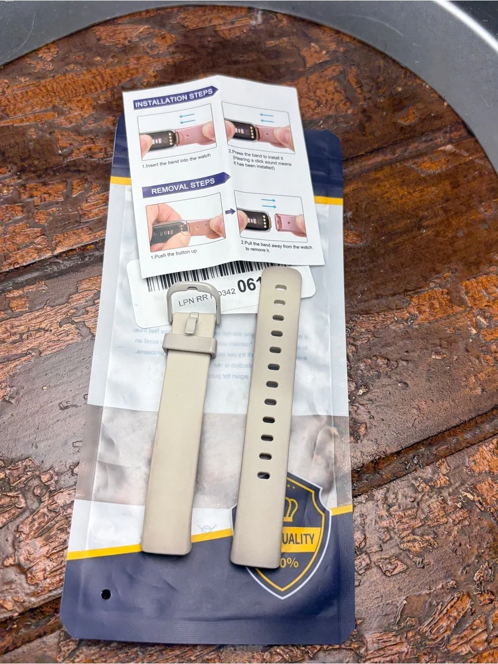 fitbit Replacement Watch Band in Beige/Cream